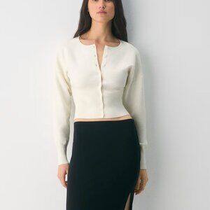 Aritzia Wilfred Golightly Cardigan L Light Birch